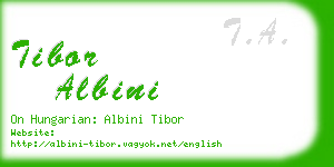tibor albini business card